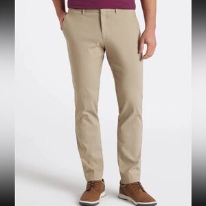 Tommy Hilfiger Men's Tan Modern-Fit Stretch Solid Dress Pants Tan 33x30